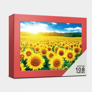 108피스 직소퍼즐 해바라기들판 + 액자 케이스 알록 AL108-13