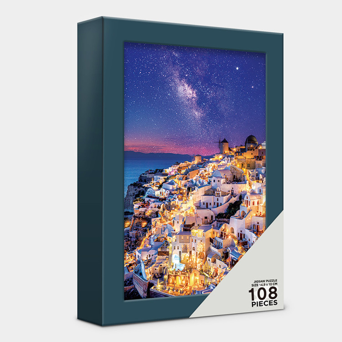 108피스 직소퍼즐 별밤의 산토리니 + 액자 케이스 알록 AL108-14