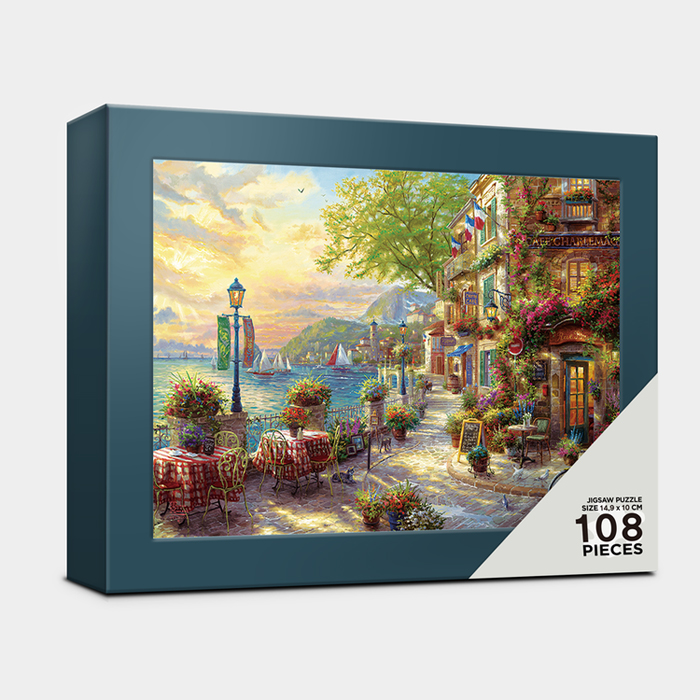 108피스 직소퍼즐 리비에라 카페 + 액자 케이스 알록 AL108-15