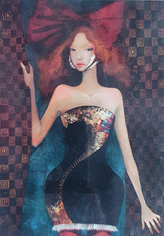 500피스 직소퍼즐 리본 여인 블루캐슬 BC500-16