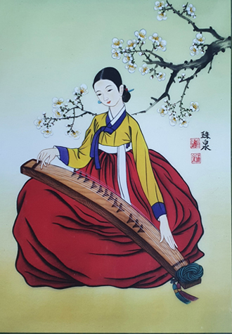 300피스 직소퍼즐 가야금 타는 여인 오메가 OMP316