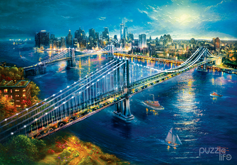 1000피스 직소퍼즐 맨하튼을 비추는 달빛 킨케이드 퍼즐라이프 PL1428