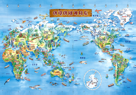 150피스 직소퍼즐 어린이 세계지도 한글판 퍼즐갤러리 PG150-1