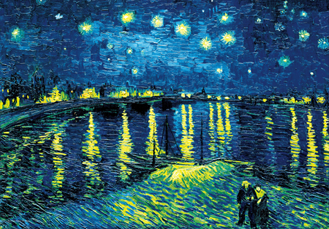 500피스 직소퍼즐 고흐 별이 흐르는 하늘의 론강 학산문화사 HS202426