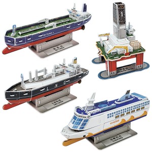 3D입체퍼즐 조선강국 유조선 LNG선 시추선 크루즈선 우드락모형 크래커플러스