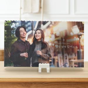 러블리 포토 블럭 인테리어 사진퍼즐 액자 연인 가족 친구 선물