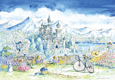 2000피스 직소퍼즐 신야 우찌다 노이슈반슈타인성 미니조각 퍼즐코리아 PK2000-M7201