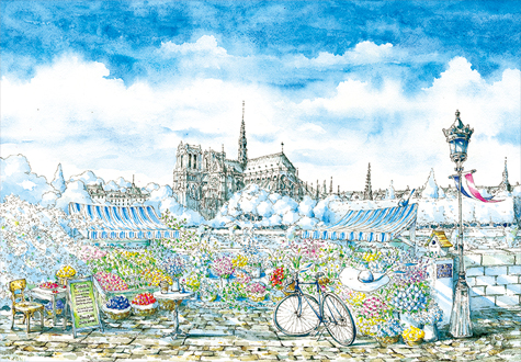 2000피스 직소퍼즐 신야 우찌다 노틀담 성당 파리 미니조각 퍼즐코리아 PK2000-M7203