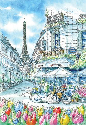 1000피스 직소퍼즐 신야 우찌다 파리지엔 미니조각 퍼즐코리아 PK1000-M7601