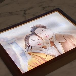사진인쇄 컬러 변환 LED 포토 아트 무드등 액자