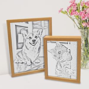 사진인쇄 컬러 변환 LED 포토 아트 무드등 액자