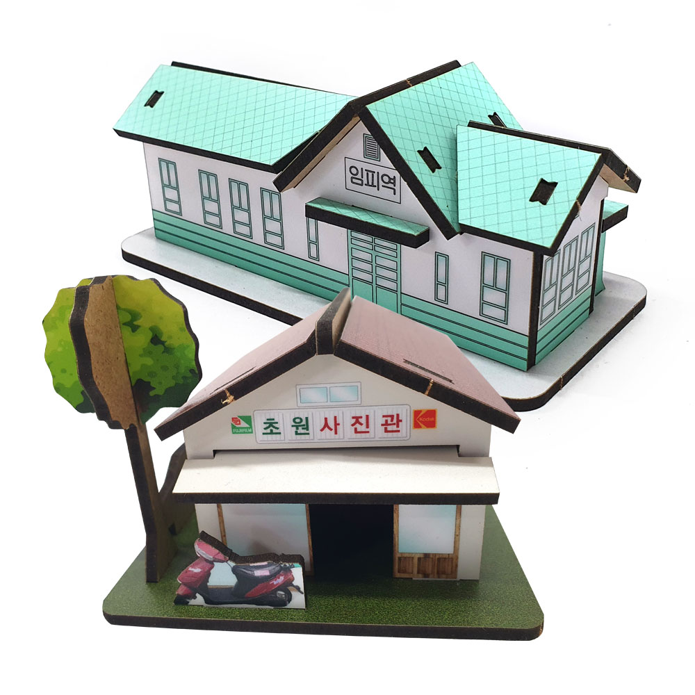 홍보판촉용 3D입체퍼즐 목재모형 DIY 키트 주문제작 소량주문 가능