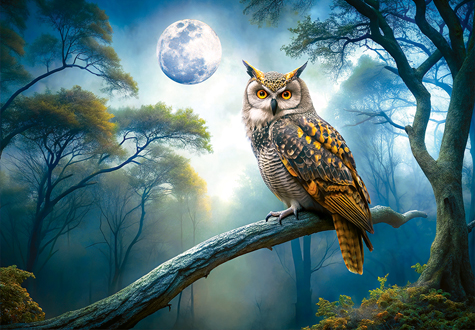 1000피스 직소퍼즐 달밤의 부엉이 알록 AL3027