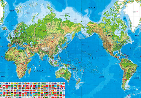 1000피스 직소퍼즐 세계지도 한글 챔버아트 CA1157