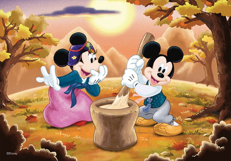 1000피스 직소퍼즐 디즈니 미키 미니마우스 떡방아 퍼즐라이프 PL1014D