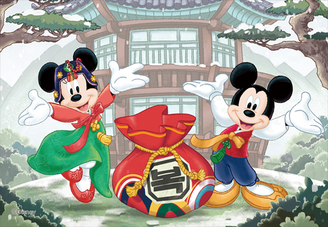 108피스 직소퍼즐 디즈니 미키 미니마우스 복주머니 퍼즐라이프 PL108-7D