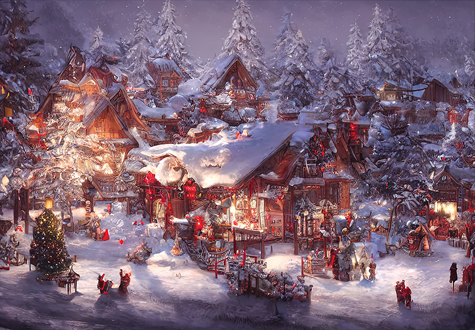 1000피스 직소퍼즐 크리스마스 산타 마을 바비퍼즐 BB1000-5308