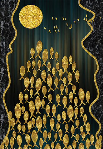 1000피스 직소퍼즐 황금물고기들의 귀환 퍼즐코리아 PK1000-3194