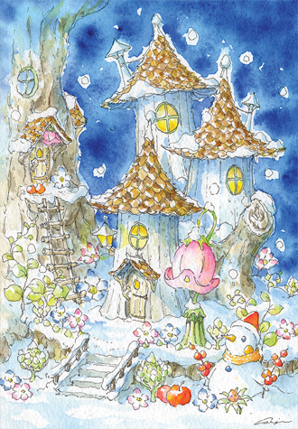 500피스 직소퍼즐 신야 우찌다 요정의 집 겨울 퍼즐코리아 PK500-7507