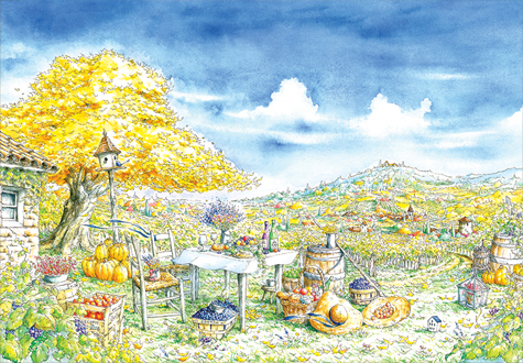 2000피스 직소퍼즐 신야 우찌다 가을 수확 미니조각 퍼즐코리아 PK2000-M7206