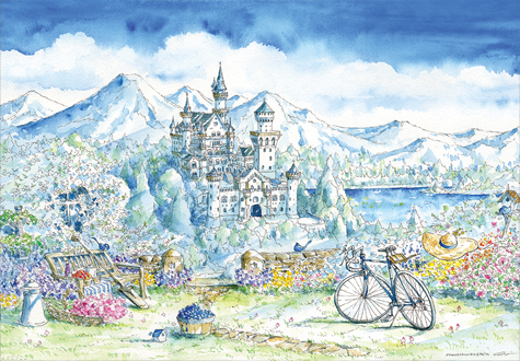 1000피스 직소퍼즐 신야 우찌다 노이슈반슈타인성 미니조각 퍼즐코리아 PK1000-M7603