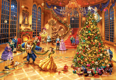 1000피스 직소퍼즐 디즈니 미녀와 야수 크리스마스 킨케이드 퍼즐라이프 PL7018D