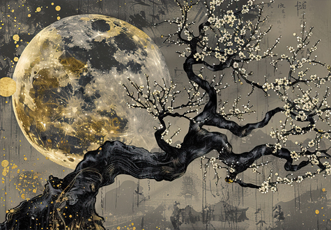 1000피스 직소퍼즐 보름달과 황금 매화 퍼즐피플 PZP1000-005