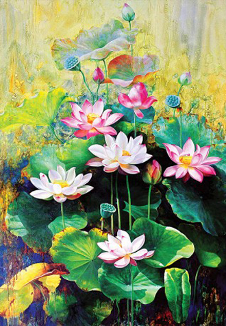 2000피스 직소퍼즐 연꽃의 우아한 자태 미니조각 퍼즐코리아 PK2000-M3231