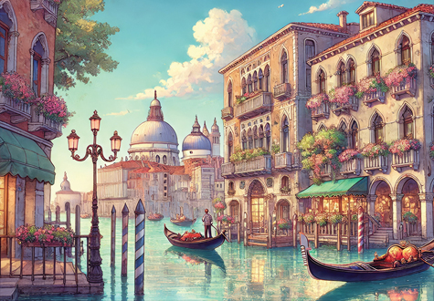 1000피스 직소퍼즐 베니스에서의 하루 미니조각 퍼즐코리아 PK1000-M3613