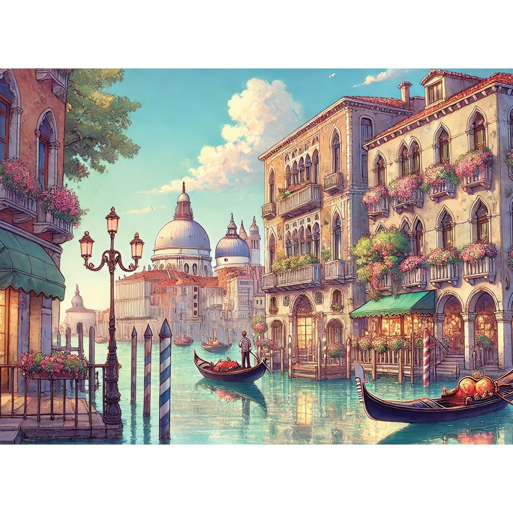 1000피스 직소퍼즐 베니스에서의 하루 미니조각 퍼즐코리아 PK1000-M3613