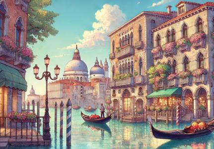 1000피스 직소퍼즐 베니스에서의 하루 미니조각 퍼즐코리아 PK1000-M3613