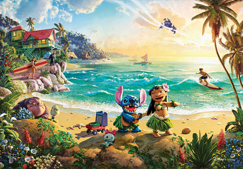 1000피스 직소퍼즐 디즈니 릴로와 스티치 킨케이드 퍼즐라이프 PL7021D