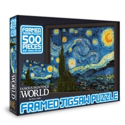 500피스 직소퍼즐 별이 빛나는 밤 액자세트 학산문화사 HS155724