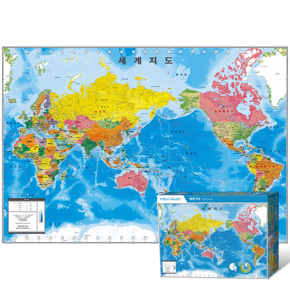 1000피스 직소퍼즐 세계지도 퍼즐갤러리 PG1058