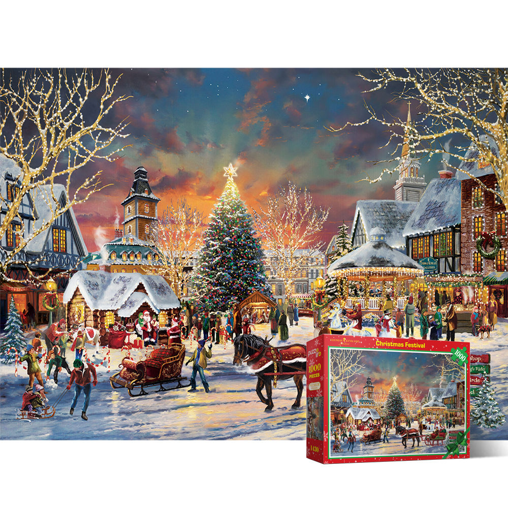 1000피스 직소퍼즐 크리스마스 축제 킨케이드 퍼즐라이프 PL1430