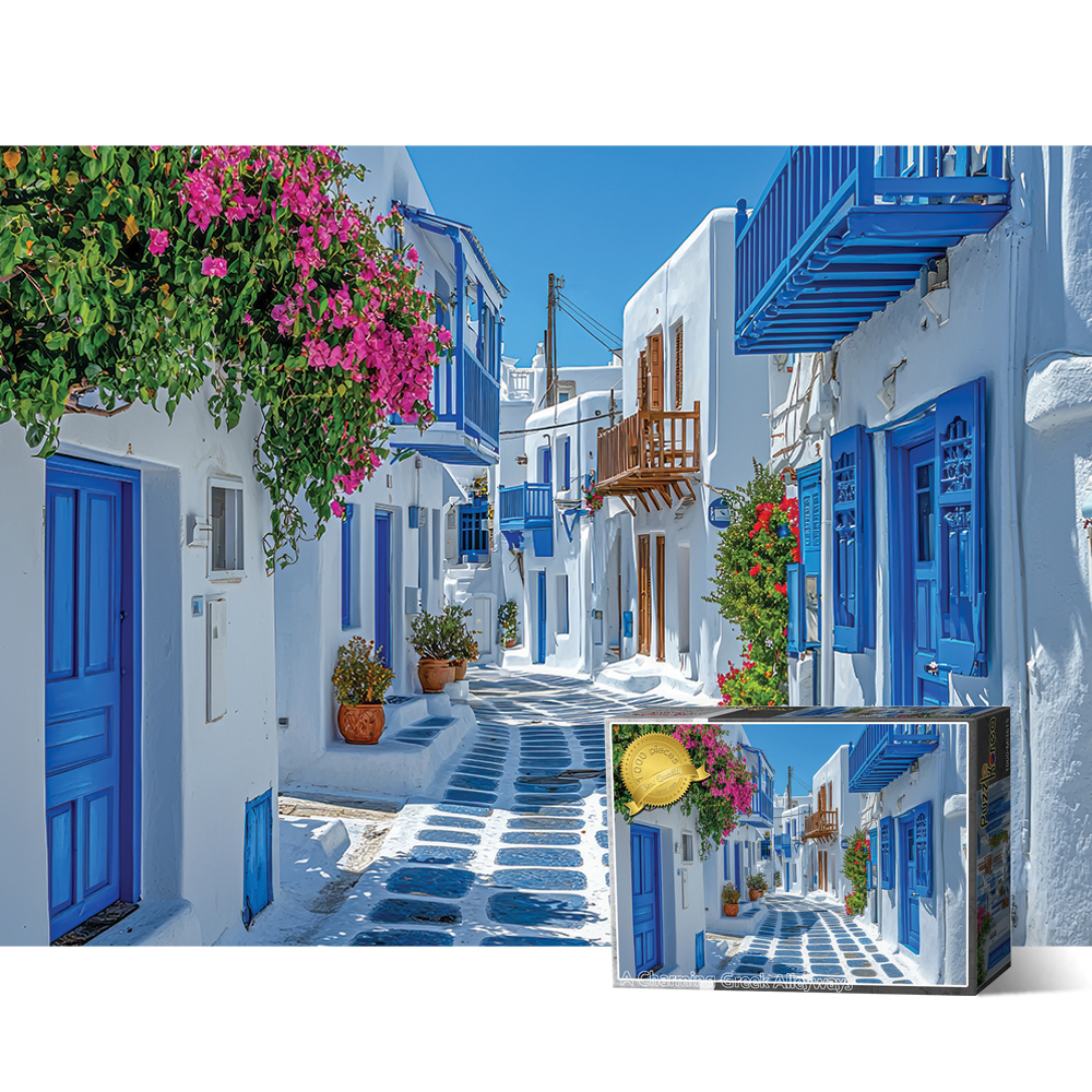 1000피스 직소퍼즐 산토리니의 골목길 미니조각 퍼즐코리아 PK1000-M3615