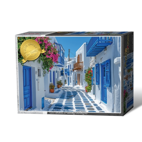 1000피스 직소퍼즐 산토리니의 골목길 미니조각 퍼즐코리아 PK1000-M3615