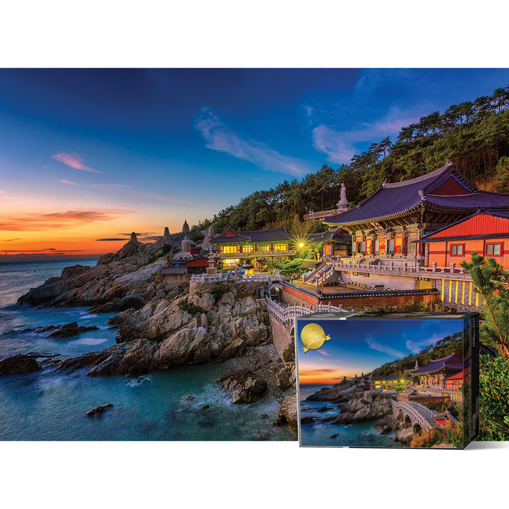 2000피스 직소퍼즐 일출이 아름다운 해동 용궁사 미니조각 퍼즐코리아 PK2000-M3237