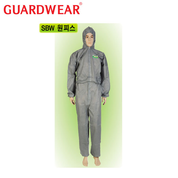 원피스 방진복(회색/24PCS) SBW-1000 가드웨어 이중구조 원단