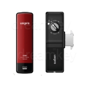 락프로 샷시 HC7000S 듀얼후크 레드 초슬림 샤시문 도어락 (번호+카드키4장)