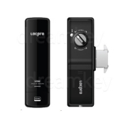락프로 샷시 HC7000S 듀얼후크 블랙 초슬림 샤시문 도어락 (번호+카드키4장)