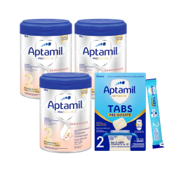 (유럽내수)| 압타밀 프로푸트라 듀오어드밴스 2단계 3캔 + 탭스 2단계 1박스| 믹스 패키지