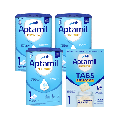 (유럽내수)| 압타밀 프로누트라 어드밴스 HMO 1단계 3캔 + 탭스 1단계 1박스| 믹스 패키지