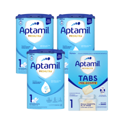 (유럽내수)| 압타밀 프로누트라 어드밴스 HMO 1단계 3캔 + 탭스 1단계 1박스| 믹스 패키지