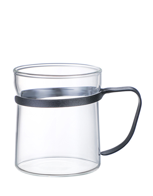 심플 블랙 손잡이 유리 머그 SC266 (360ml) (단가인상)