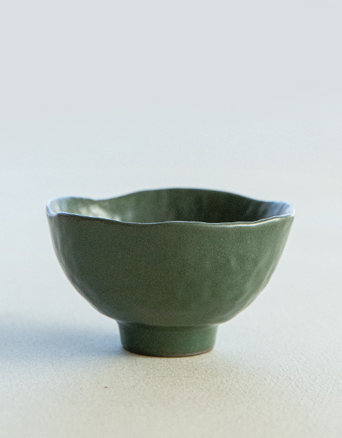 헤리티지(너울) 그린_ 막사발 1호 11x6cm