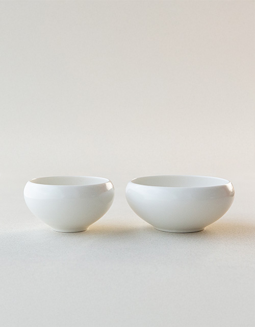 효백자_오목공기,오목대접 (11x6cm ,13.5x6cm)
