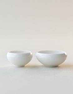 효백자_오목공기,오목대접 (11x6cm ,13.5x6cm)