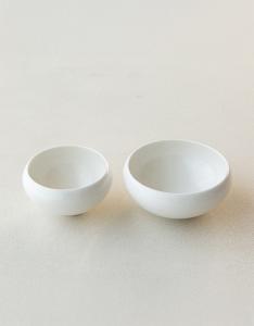 효백자_오목공기,오목대접 (11x6cm ,13.5x6cm)