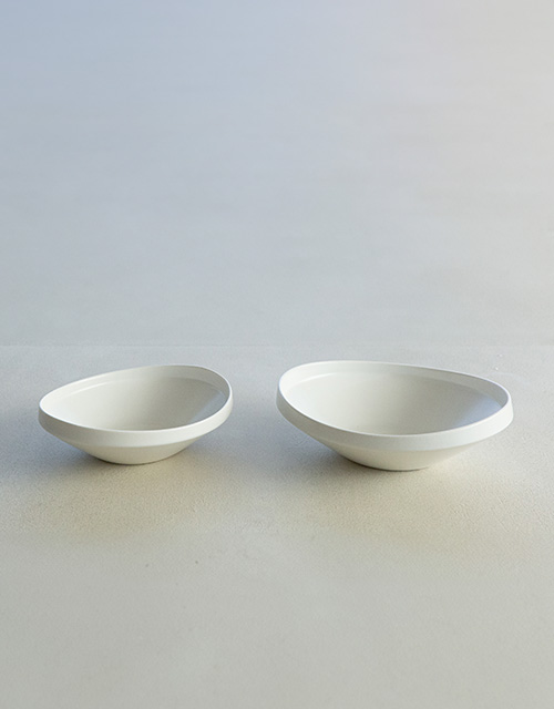 효백자_타원돔볼 1호(21x18.5x6.5cm), 2호(24x22x7.5cm)